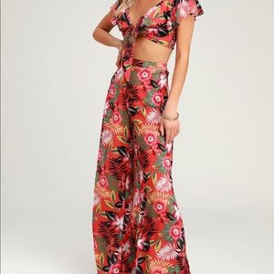 2-piece paradise coral jumpsuit